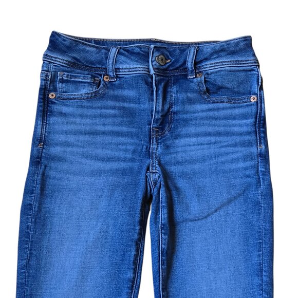 American Eagle Jeans Womens 00 Short Blue Kick Boot Cut Next Level Stretch Denim - Picture 8 of 16